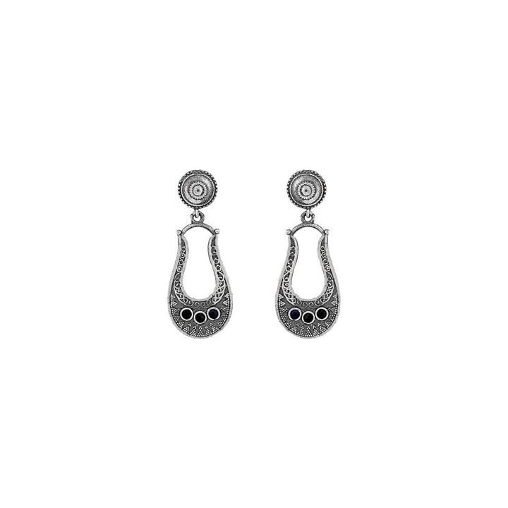 Oxidised Stylish Chandbali Earrings - Trendisia