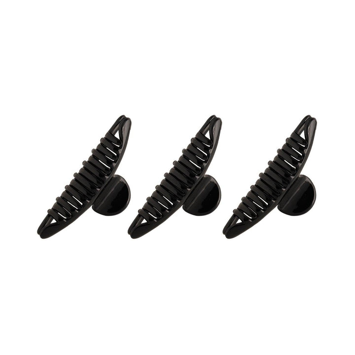 Pack Of 3 Black Acrylic Hair Clip - Trendisia