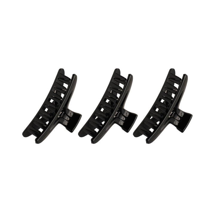 Pack Of 3 Black Claw Clips - Trendisia