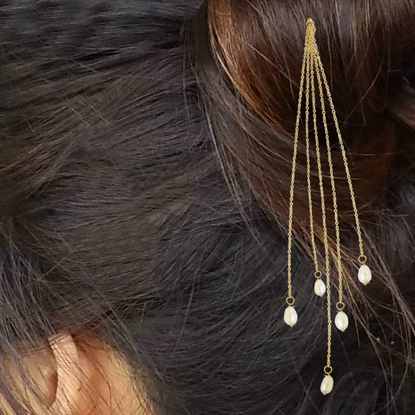 Pom Pom Chain Bobby pins-SP0818GC8021GW - Trendisia