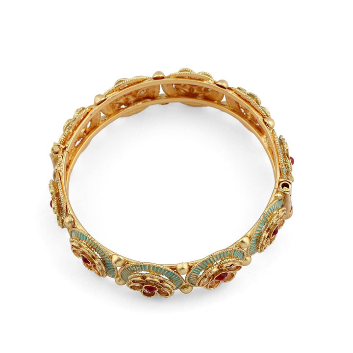 Rajwadi Multicolor Meenakari Bangles Set Of 2 - Trendisia