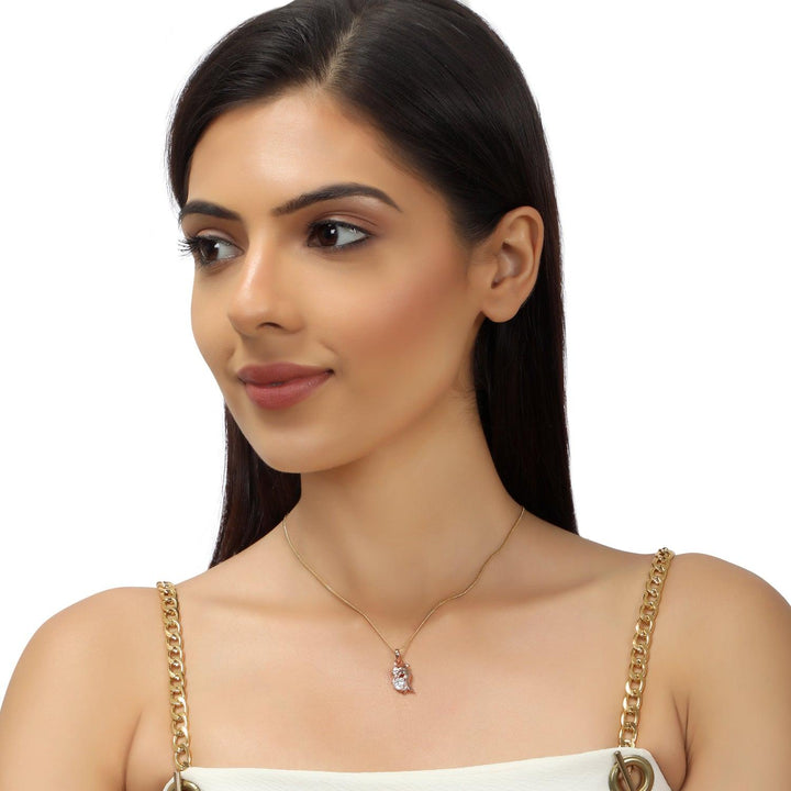 Rose Gold Gold-Plated Chain With Pendant - Trendisia