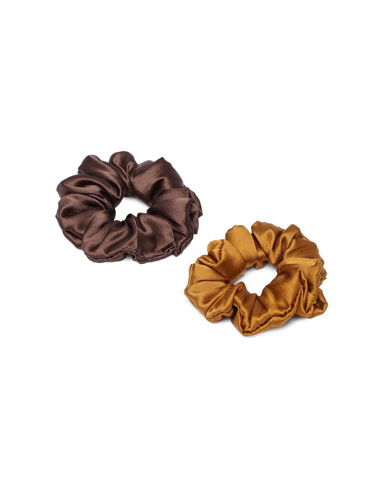 Satin Silk Women Scrunchies Hair Band 6 Pcs - Trendisia