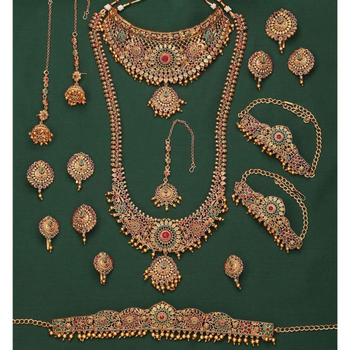 Gold-Plated Bridal Jewellery Set - Trendisia