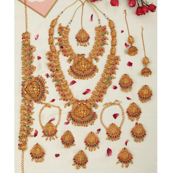 Set Of 17 Gold-Plated Jewellery Set - Trendisia