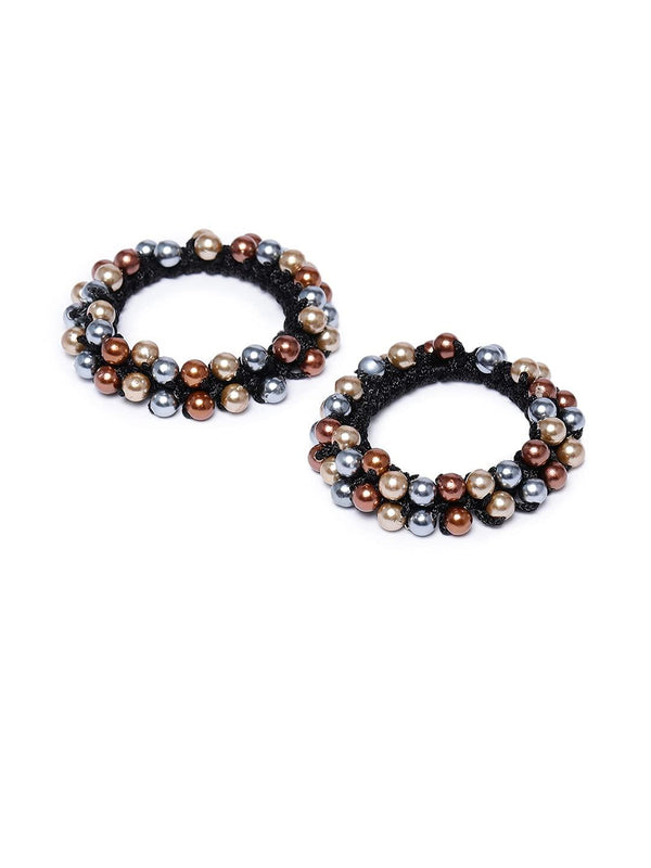 Set of 2 Pearls Hair Rubber Bands - Trendisia