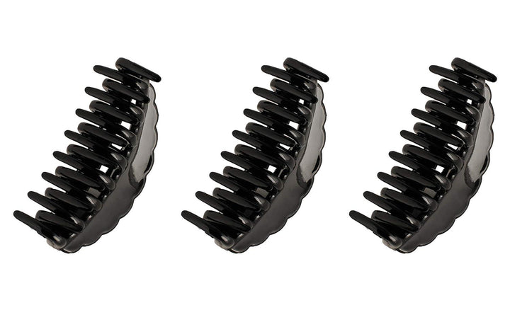 Set Of 3 Black Claw Clip - Trendisia