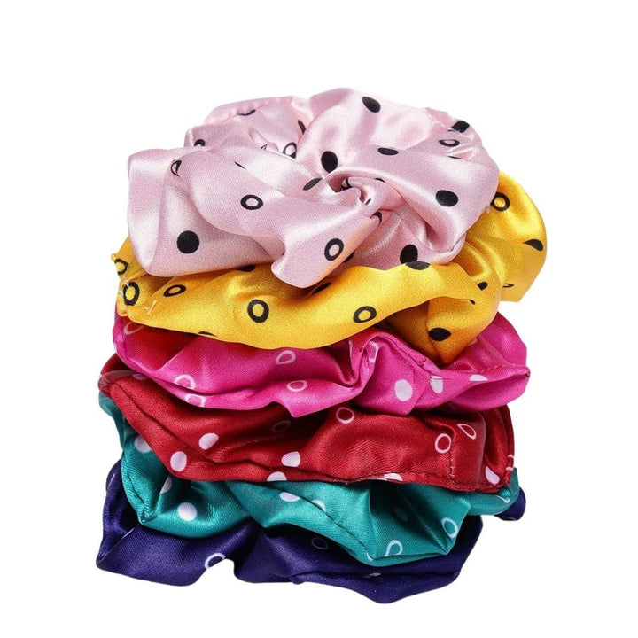 Set of 6 Silk Satin Scarf Hair Bands - Trendisia