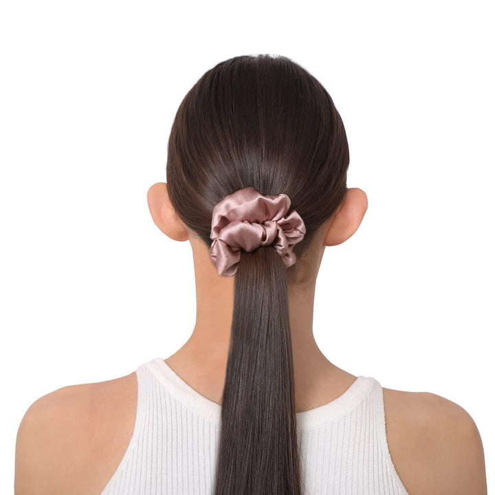 Set of 6 Women Satin Silk Scrunchies - Trendisia