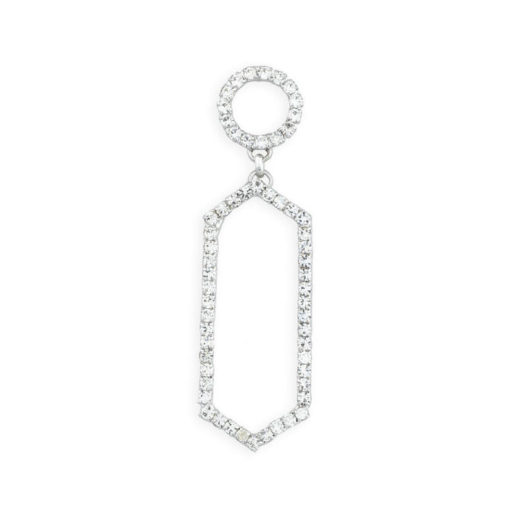 Silver Geometric Drop Earrings - Trendisia