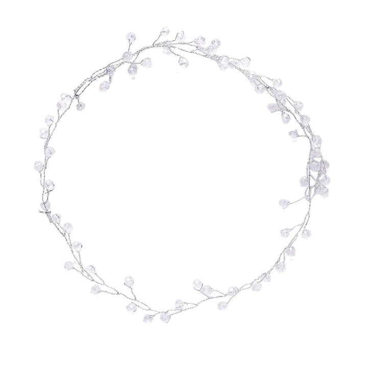 Silver Plated Crystals Floral Wedding Hair Tiara - Trendisia