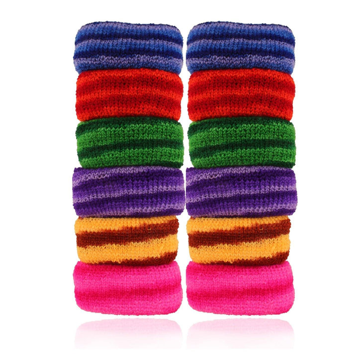Soft Multicolor Set of 24 Hair Rubber Bands - Trendisia