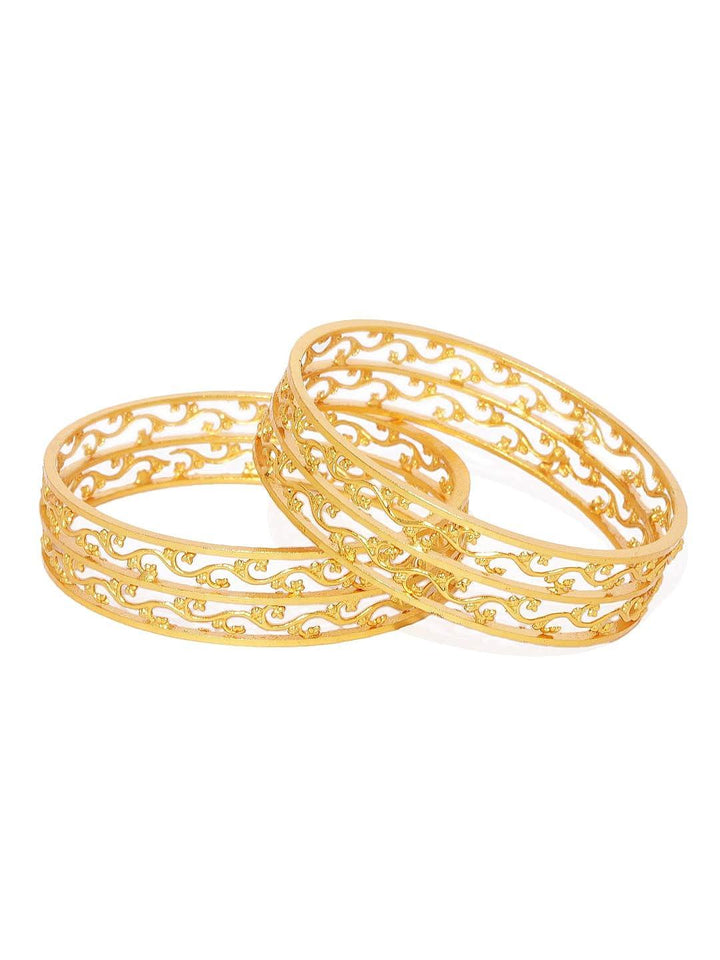 Traditional gold plated brass Bangle - Trendisia