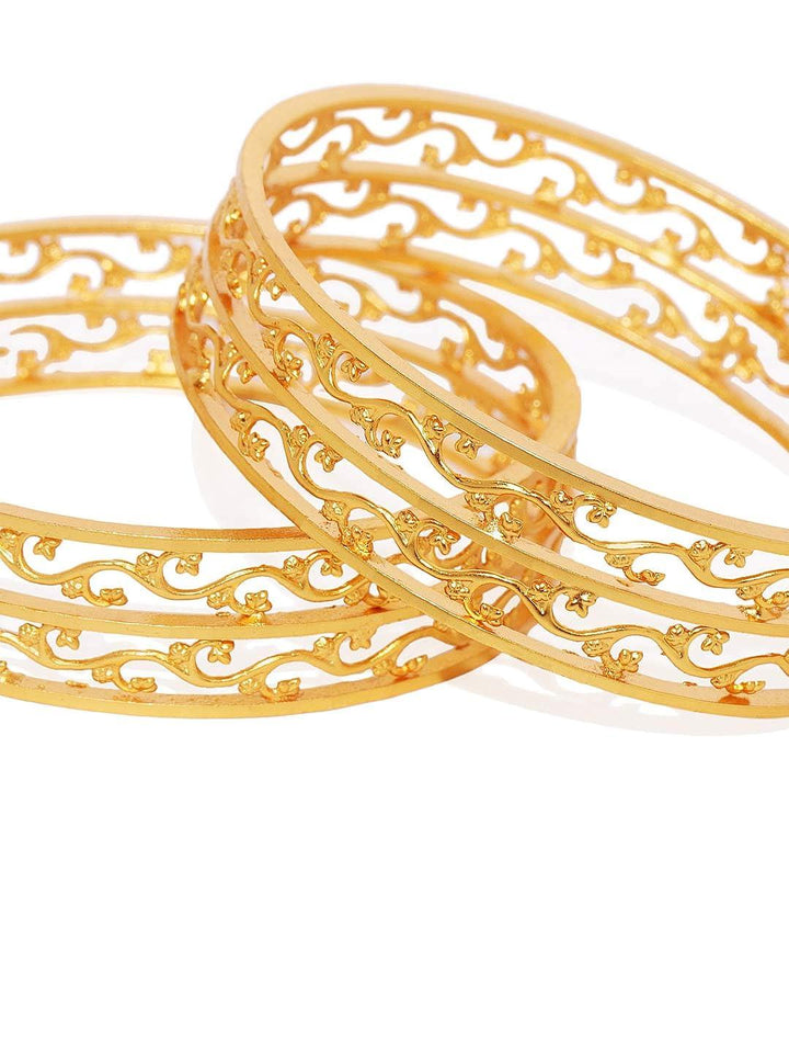 Traditional gold plated brass Bangle - Trendisia