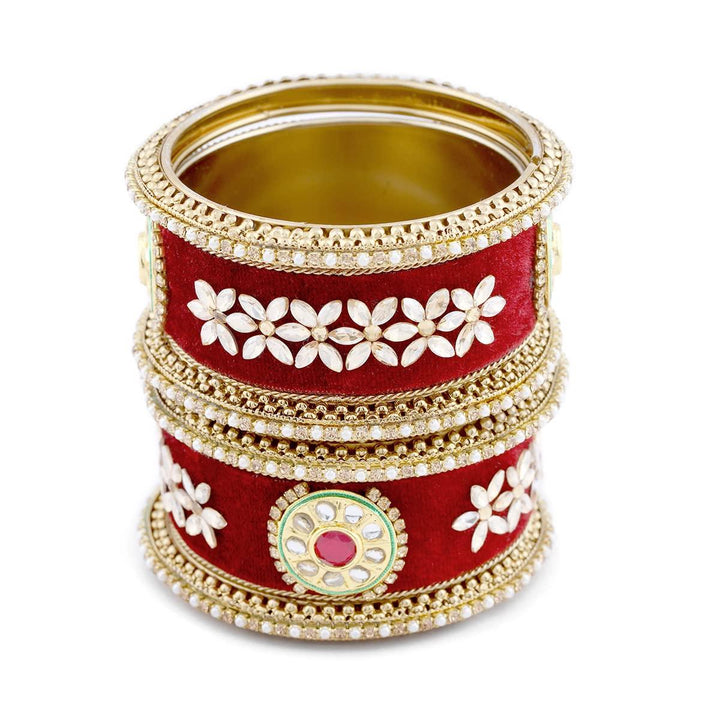 Traditional Gold Plated Rajwadi Chooda Kada - Trendisia