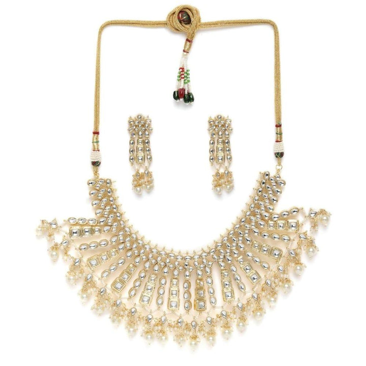 Traditional Kundan Bridal Necklace Set - Trendisia