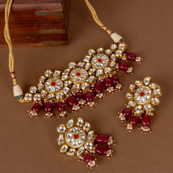 Traditional Vilandi Kundan Choker Set - Trendisia