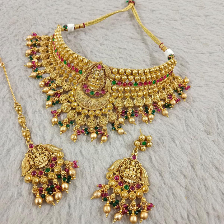 Treditional Gold Plated Choker Set - Trendisia