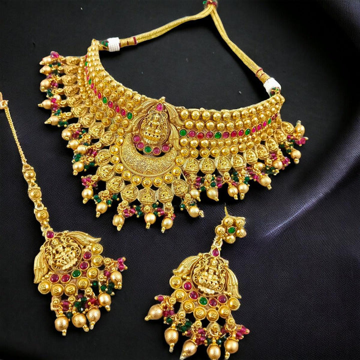 Treditional Gold Plated Choker Set - Trendisia