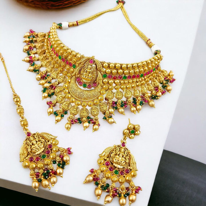 Treditional Gold Plated Choker Set - Trendisia