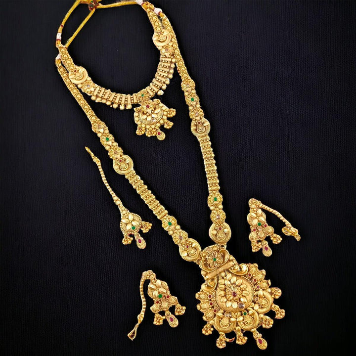 Treditional Gold Plated Jewellery Set - Trendisia