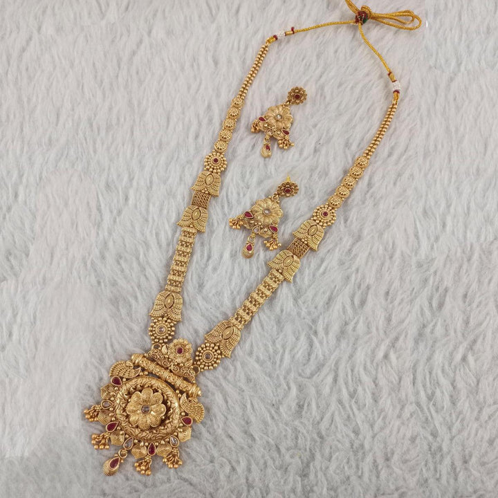 Treditional Gold Plated Long Necklace - Trendisia