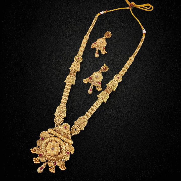 Treditional Gold Plated Long Necklace - Trendisia