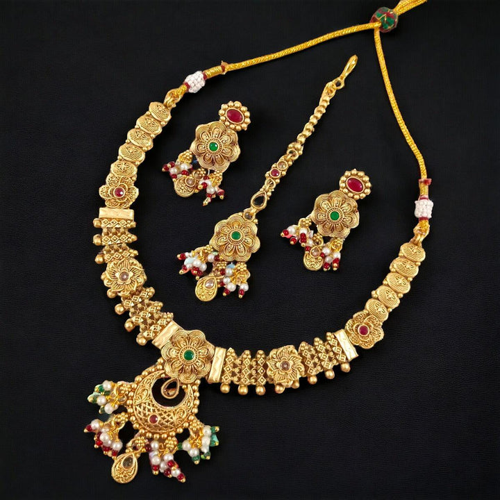 Treditional Gold Plated Necklace - Trendisia