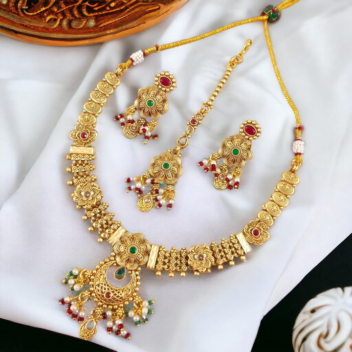 Treditional Gold Plated Necklace - Trendisia