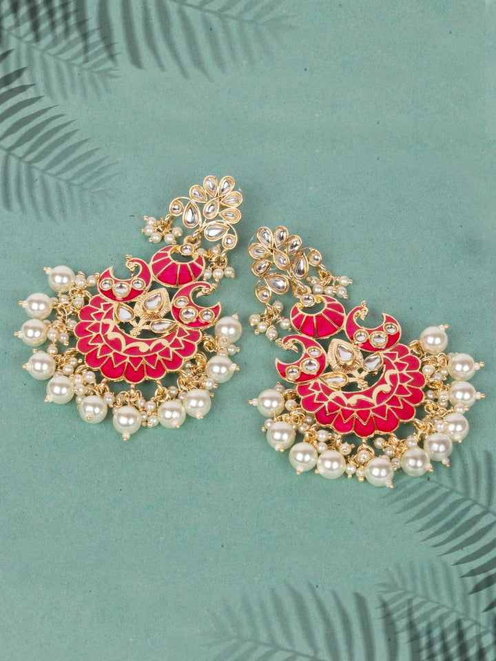 Trendisia Kundan Gold Chandbali Earrings - Trendisia