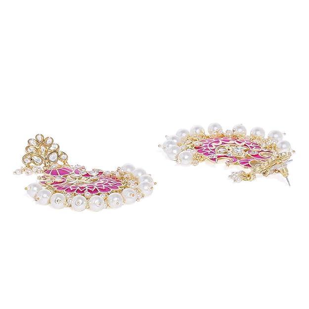 Trendisia Kundan Gold Chandbali Earrings - Trendisia