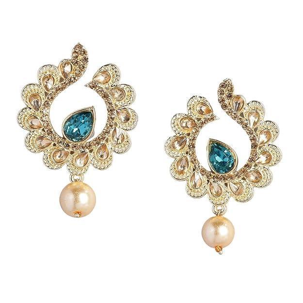 Trendisia stylish fancy Blue Gold plated Dangle Earring for women and girls - Trendisia