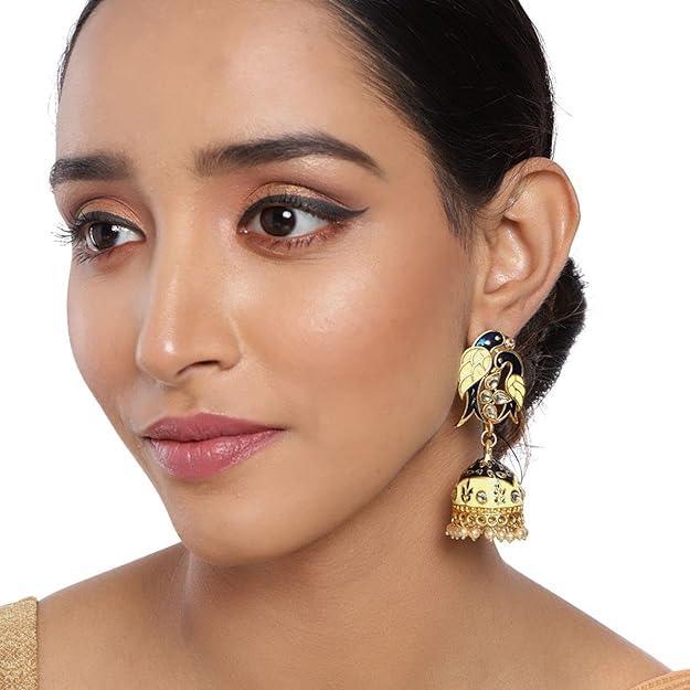 Trendisia stylish fancy Gold Plated Enamelled Jumkas for women and girls - Trendisia