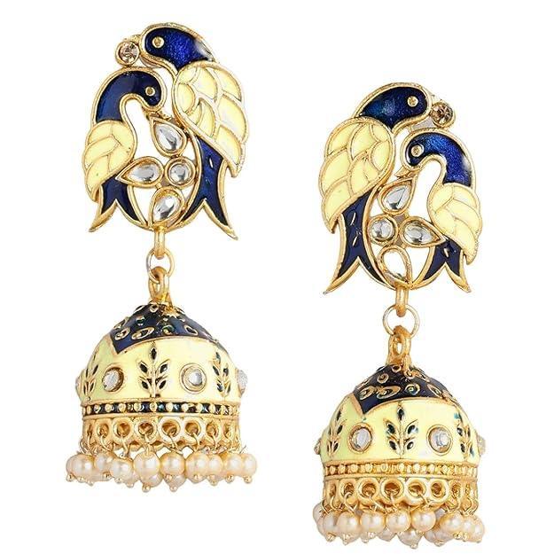 Trendisia stylish fancy Gold Plated Enamelled Jumkas for women and girls - Trendisia