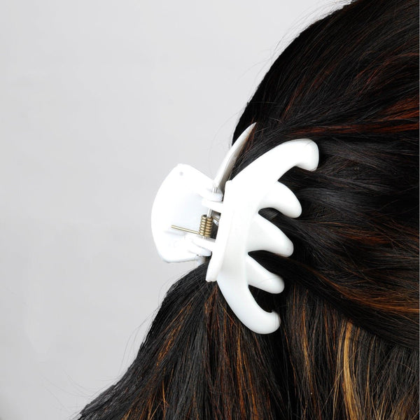 White acrylic Butterfly Clip - Trendisia
