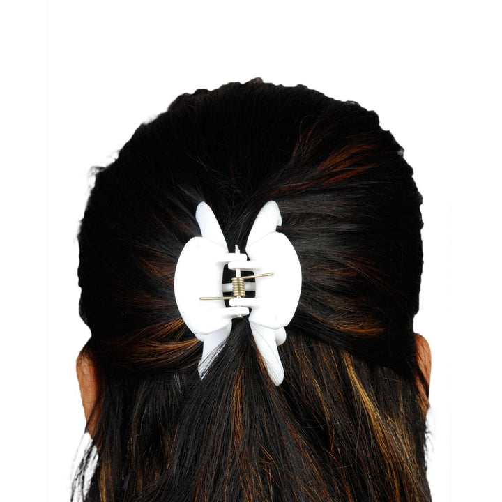 White acrylic Butterfly Clip - Trendisia