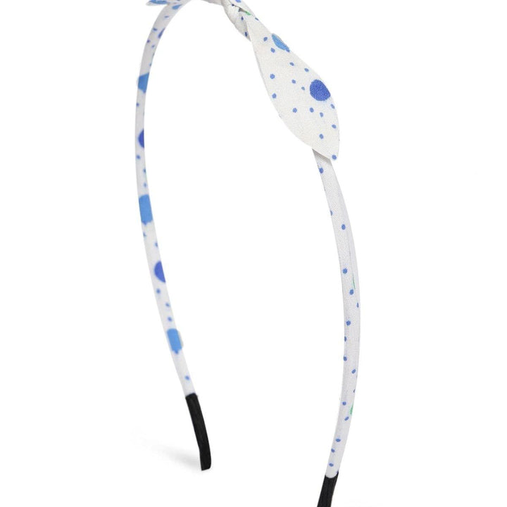 White Blue Printed Hairband - Trendisia