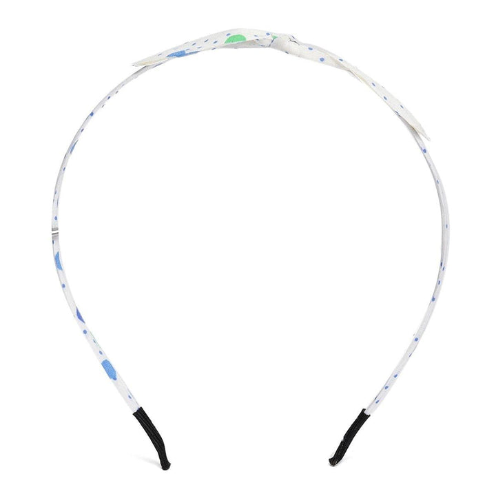 White Blue Printed Hairband - Trendisia