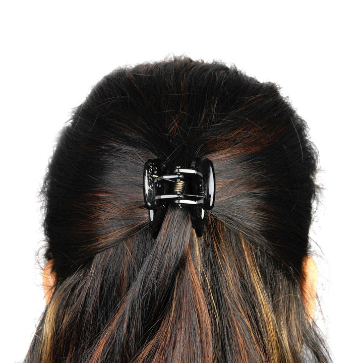 Women Black Pack Of 6 Acrylic Hair Clip - Trendisia