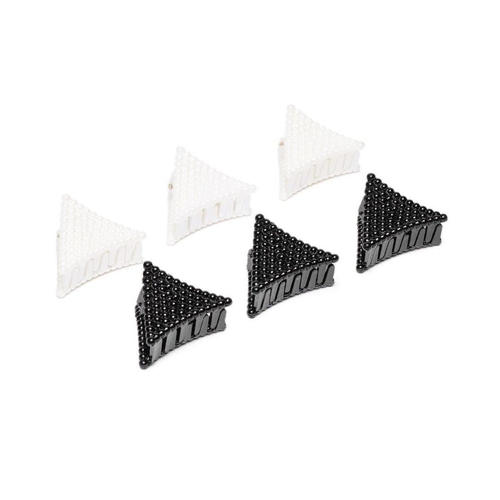 Women Black White Set of 6 Claw Clip - Trendisia