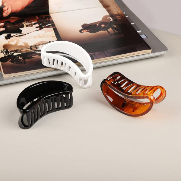 Women Brown Black Set of 3 Claw Clip - Trendisia
