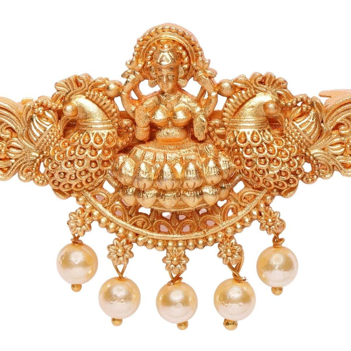 Women Gold-Toned Beaded French Barrette - Trendisia