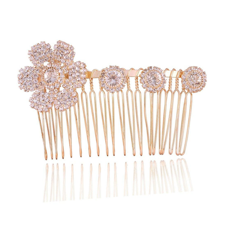 Women Gold-Toned Embellished Comb Pin - Trendisia
