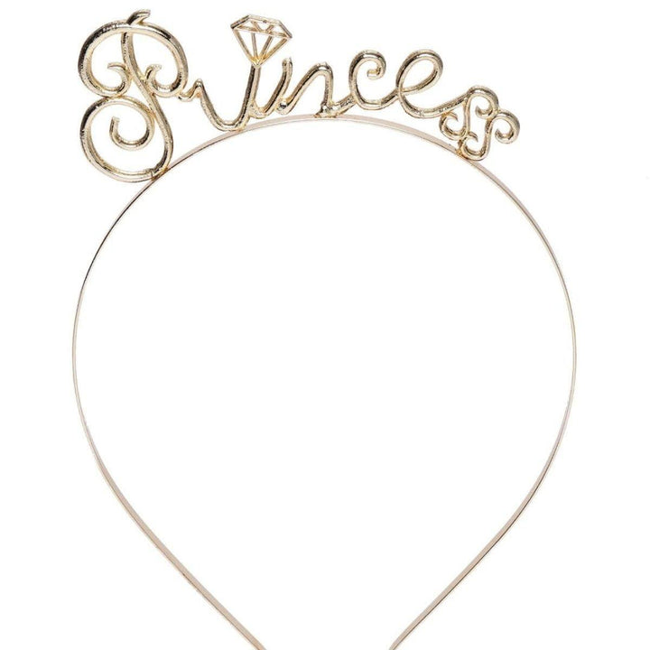 Women Gold-Toned Princess Crown Hairband - Trendisia