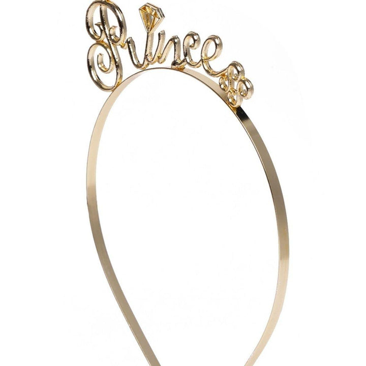 Women Gold-Toned Princess Crown Hairband - Trendisia
