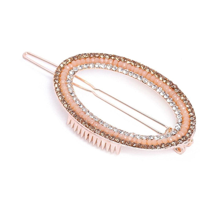 Women Gold-Toned Beaded Bumpit Hair Pin - Trendisia