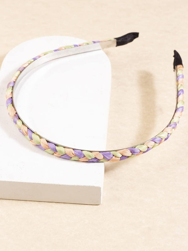 Women Multicoloured Braided Hairband - Trendisia
