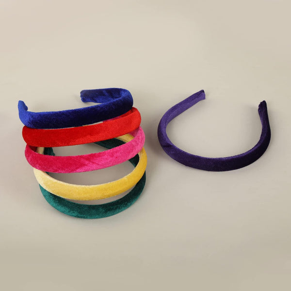 Women Navy Blue Red Set of 6 Hairband - Trendisia