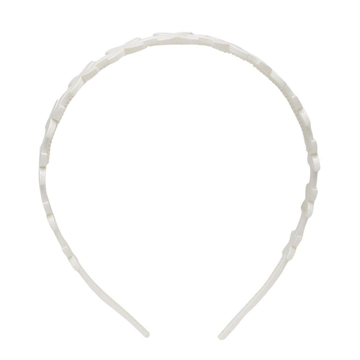 Women Off-White Handcrafted Floral Hairband - Trendisia