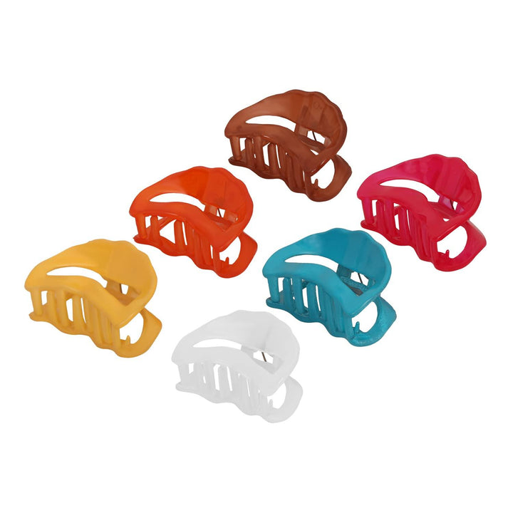 Women Red Blue Set of 6 Claw Clip - Trendisia